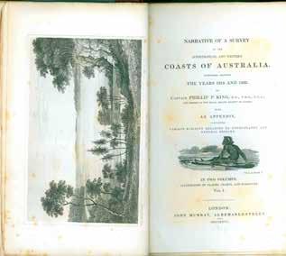 54 King, Phillip Parker. NARRATIVE OF A SURVEY OF THE INTER- TROPICAL AND WESTERN COASTS OF AUSTRALIA. Performed between the Years 1818 and 1822. By Captain Phillip P. King, R.N., F.R.S., F.L.S., and Member of the Royal Asiatic Society of London.