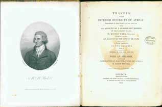 66 Park, Mungo. TRAVELS IN THE INTERIOR DISTRICTS OF AFRICA: Performed in the Years 1795, 1796, and 1797. With an Account of a Subsequent Mission to that Country in 1805. By Mungo Park, Surgeon.