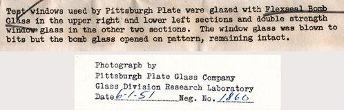 5 14 Pittsburgh Plate Glass Company Test windows used by Pittsburgh Plate