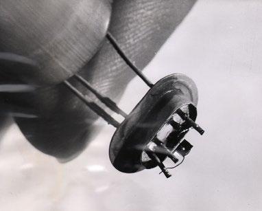 new ultra high-frequency transistor, much smaller than a man