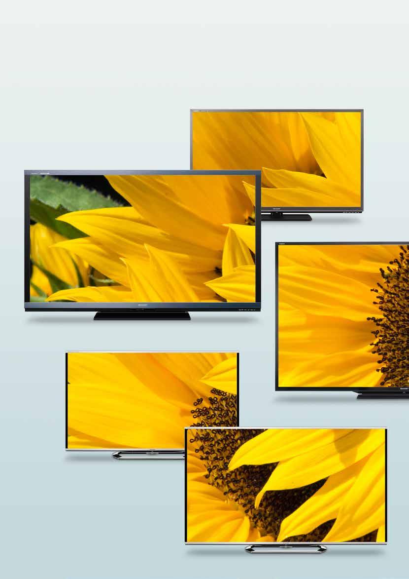 Experience the Excitement of Impressive Sharp s Range of Aquos Large-screen TVs With an AQUOS large-screen TV, your home will be transformed into the dramatic