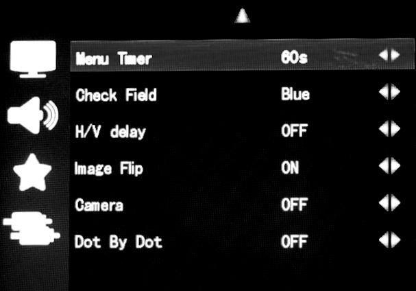93%,90%,85%) Scan Mode: To deal with special image(standard, overscan, underscan) Menu Transparency: To select the OSD display effect Menu page 2 picture Menu Timer: To control