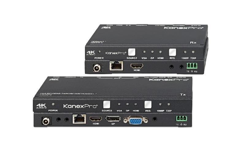 Kanexpro (2/3) 3 Input Collaboration Switcher & Scaler (HDSC31D-4K ) 3-input Collaboration Auto-Switcher & Scaler w/ HDBaseT Reliable switching with selectable output resolutions up to 4K UHD Extend
