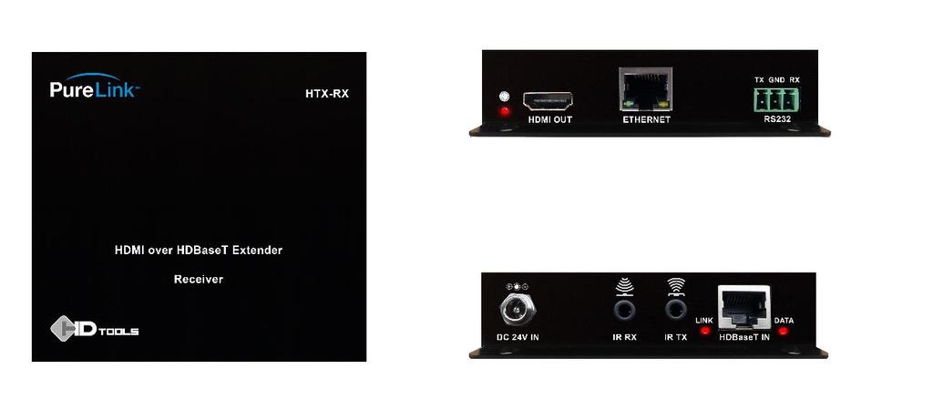 PureLink (3/3) HDBaseT PoE Receiver for HTX series Matrix Switchers (HTX RX) 330ft (100m) @ Ultra HD/4KHDMI v1.4b uncompressed video/audio up to 10.