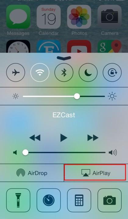 Note:If you don t see AirPlay in the Control Center,