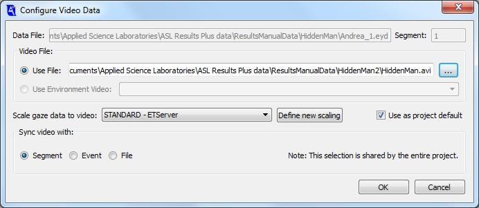 16.1 Using the Configure Video Data dialog The Configure Video Data dialog is available from the context menu under all nodes down to the event level.