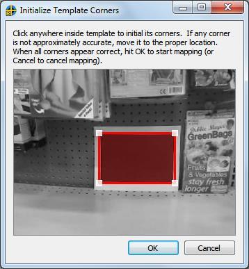 will be necessary to initialize the corners of the target template in the first video frame.