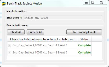 After Run 2 of this event, the head motion computation for the event is complete, and the next event will begin tracking automatically.