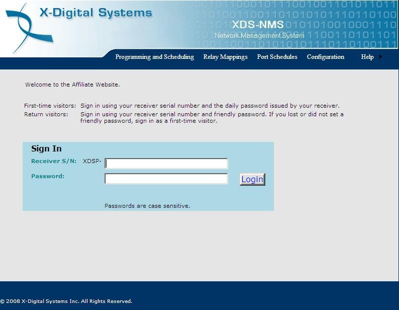 Figure 15 Login Page 7.2 Play Scheduling The NMS is a powerful tool for managing your radio programming.