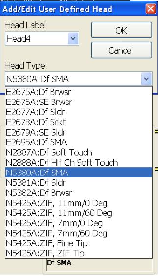 9. Ensure the DUT is powered. Figure 10: Setup Probes Add User Defined Head Dialog 9.