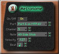 is a "side-stick"y sound set for metronome in Cubase.