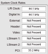Note: This section will not appear on the 22 which does not have TC synchronization features. TC Generator: Provides control and status of ongitudinal Timecode Generator.