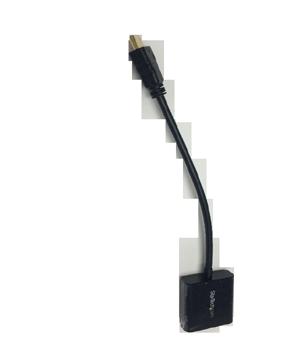 Using the HDMI-HDMI mini cable, plug the HDMI end into the front of the POD and