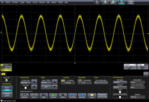 selected test, it also can store the acquired waveforms