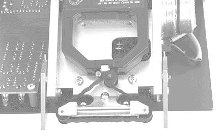 8 cm ( 3 inch ) out of the cassette. 2. Thread the extending ink ribbon loop around the guide rollers (A ) and between the the guide roller and the guide pin (B) as shown in the picture. 3. Push cassette into its holder until the blade-springs snap.