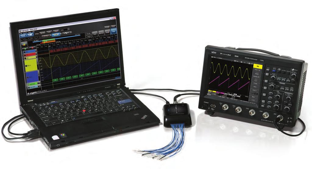 LogicStudio 16 The WaveJet can be paired with LeCroy s LogicStudio 16 to turn your PC into a mixed signal oscilloscope with tools for capturing, viewing and measuring analog,