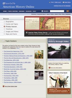 2012 Online Databases t American History Online Valuable historical content for election-related studies!