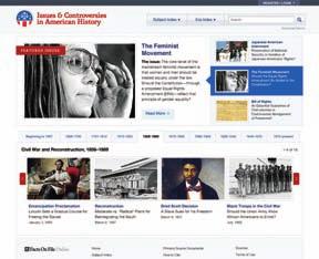 u 2012 Online Databases Issues and Controversies in American History News Service Database REDESIGNED!