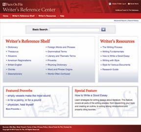 u 2012 Online Databases Writer s Reference Center Perfect for any library, classroom, or writing center! This excellent collection of tools will be an invaluable asset for students.