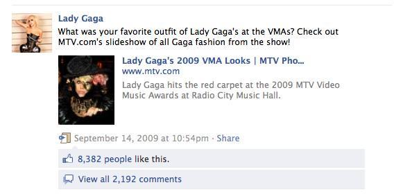 Postings from Lady Gaga