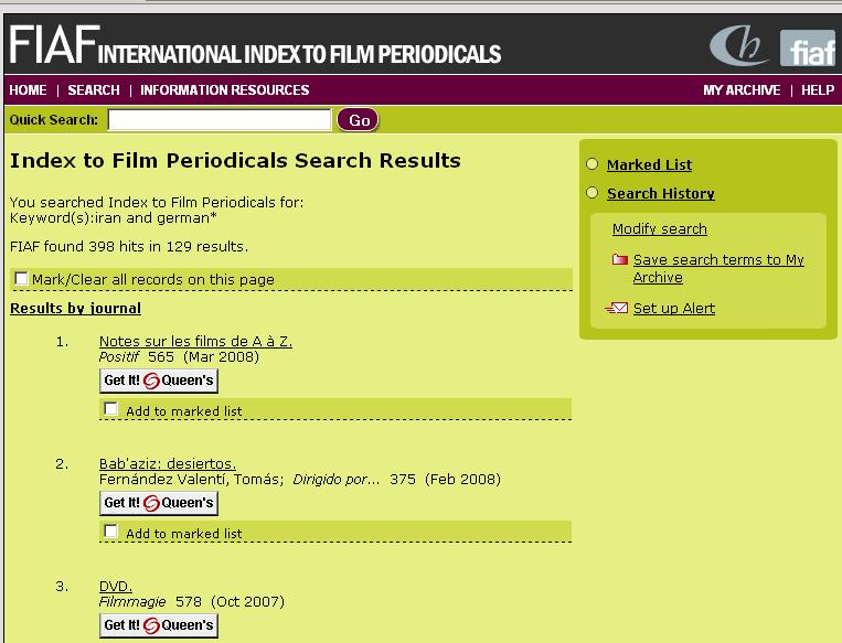 FIAF International Index to Film Periodicals: bibliographical index offering in-depth coverage of the world's foremost academic