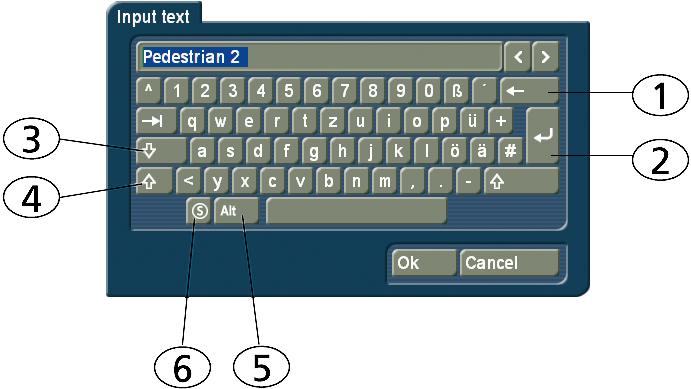 16 Chapter 3 Sliders On-screen keyboard Sliders can be either horizontal or vertical. After a slider has been clicked, the ball of the trackball is used to control movement of the slider.