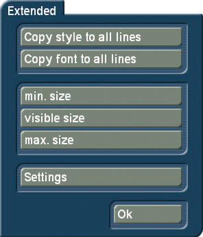 (3) Clicking on the Boxes button calls up an additional toolbar, with which you can create and edit text boxes.