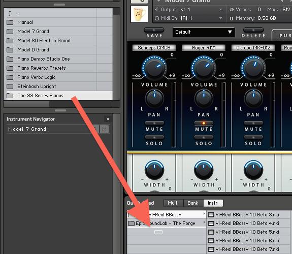 Quick Load You can use Kontakt s Quick Load feature to