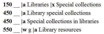 Additional entry points: LCSH: covered by structural references only possible if there is an authority record second entry point under s But: Academic libraries