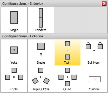 Change the luminaire configuration 1. Move your mouse over the luminaire symbol to display the Edit button 2.