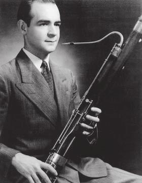 36 TRIBUTES TO LEWIS HUGH COOPER An early picture of Hugh Cooper and his bassoon from his Detroit Symphony days. his guidance there would ve been many more years of struggle and frustration.