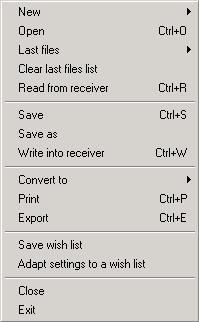 5 Functions 5.a File functions To get the file functions, please click on the "File" button.