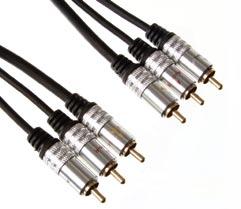 RCA connectors and cable are also commonly used to carry S/PDIF-formatted digital audio, with orange plugs to differentiate them from other typical connections.
