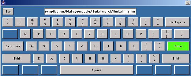 Virtual Keyboard Note: Select the icon, and then use the virtual keyboard to enter information, such as file names.