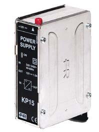 POWER SUPPLIES KP15 KP35 KP62 1.5 Amps 12V DC, 240V AC Mains power supply. 23W Max. 3.