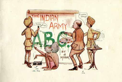 266. [MYAUK] The Indian Army ABC. Being a record of some of those depressing events that occur in the daily life of every Officer in the Indian Army. With coloured illustrations.