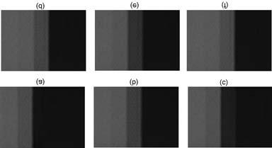 FIGURE 5 Blurred-edge profiles of the four displays under test obtained from the temporal step responses shown in Fig.