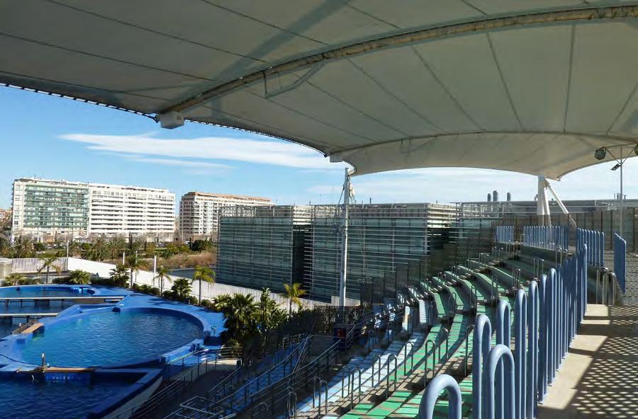20 ionic-100 column speakers together with 8 DR-N12 subs have been installed in different positions in the dolphinarium, including the roof of the amphitheater and the