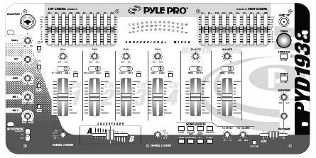 Features and Controls: PYD1938 Mixer Channel Gain Control Lets you adjust the gain of the input source Channel Input Selector Lets you choose the input source to play for each channel MIC 1 Combo