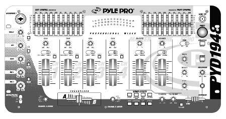 Features and Controls: PYD1948 Mixer Channel Gain Control Lets you adjust the gain of the input source Channel Input Selector Lets you choose the input source to play for each channel Channel CUE