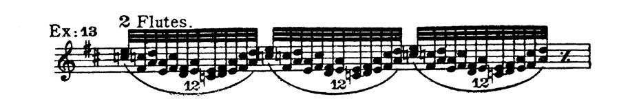 heeltoontoonlere, fyn tempo verskille en ŉ hoofklem op musikale inhoud kenmerk hierdie meesterwerk. Debussy se Sonate vir fluit, altviool en harp (1915) het ŉ Neo -Klassieke karakter.