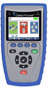 Datacom Cable Prowler Cable Tester & Report Management The Cable Prowler combines the functions of a high-end cable tester and length measurement tester with capability to identify link status, link