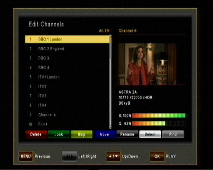8 EDITING CHANNELS 8.1 Create Channel List This menu is used to shape your channel list according to your personal preference.