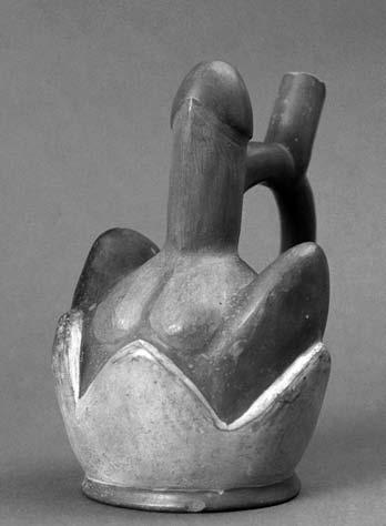 Markers of Masculinity: Phallic Representation in Moche Art the female partner to be penetrated and receive the masculine energy through his sexual gratification than for the penetration itself to