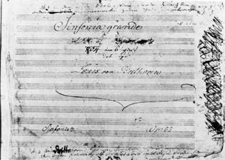 LEBRECHT MUSIC & ARTS The cover page of Beethoven s Third Symphony. When Napoleon declared himself Emperor in 1804, Beethoven scratched out the words intitolata Buonaparte.