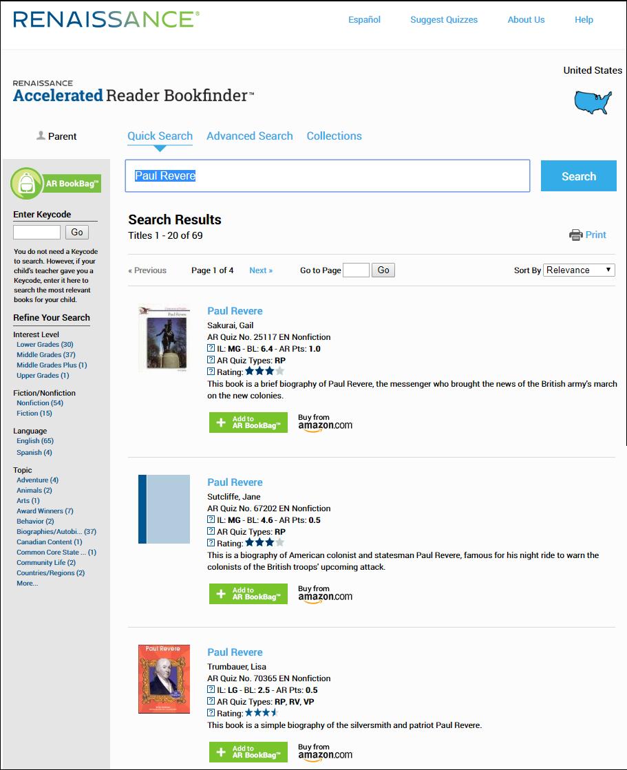 Find Books and Create Book Lists in Seconds! Quick Search To use Quick Search in AR Bookfinder: 1. Go to www.arbookfind.com. 2. Click Quick Search (on the top of the page). 3.