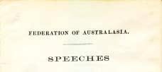 Federal Convention, 1891, on the Order of the Government of Tasmania. Foolscap folio, pp.