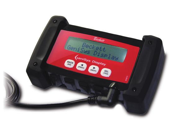 The Beckett GeniSys TM Contractor Tool is a rugged hand-held version of the display module for use by service engineers.