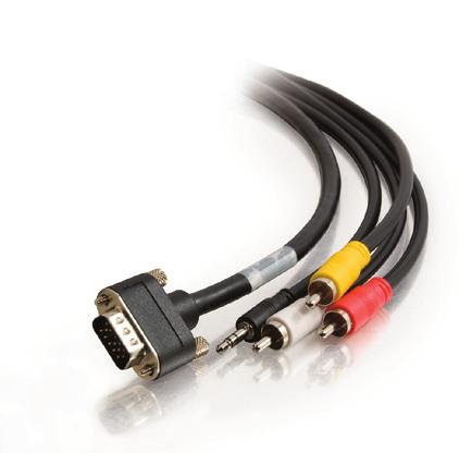 5mm M/M Monitor Cable with Rounded Low Profile Connectors 40154 40175 25ft VGA (HD15) SXGA + 3.