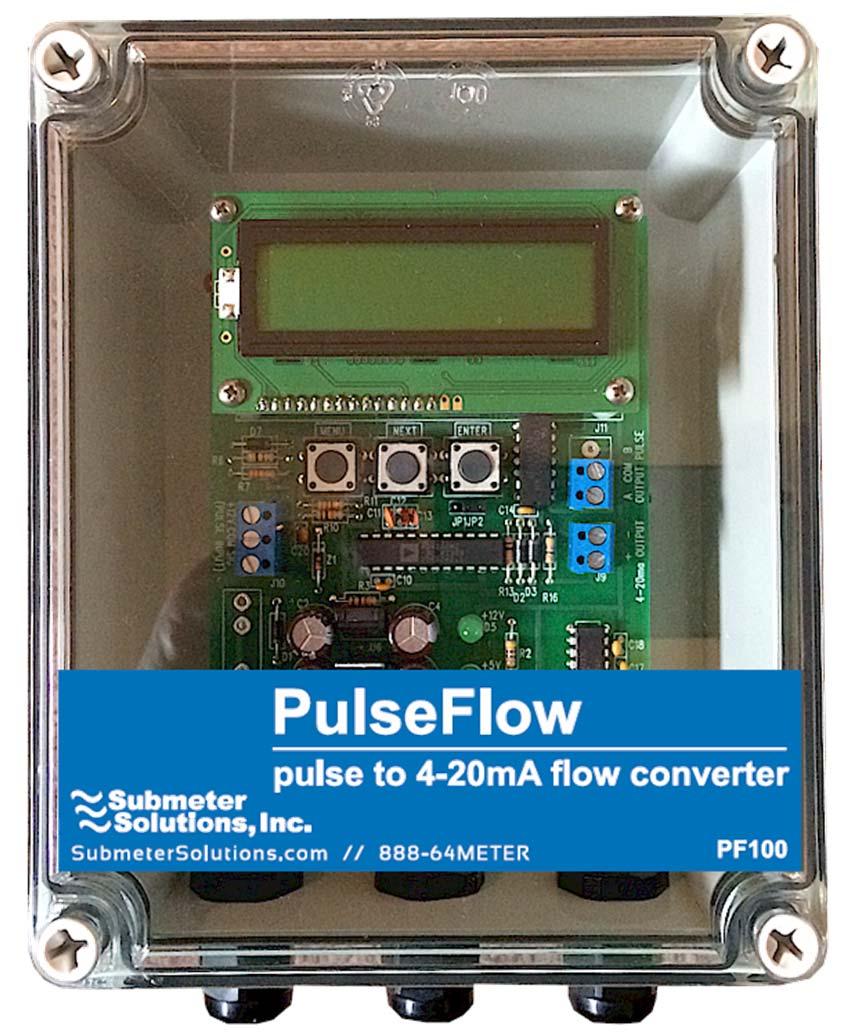 PulseFlow FP100 Pulse to 4 20mA Flow Converter (Flow Rate Transmitter / Totalizer /